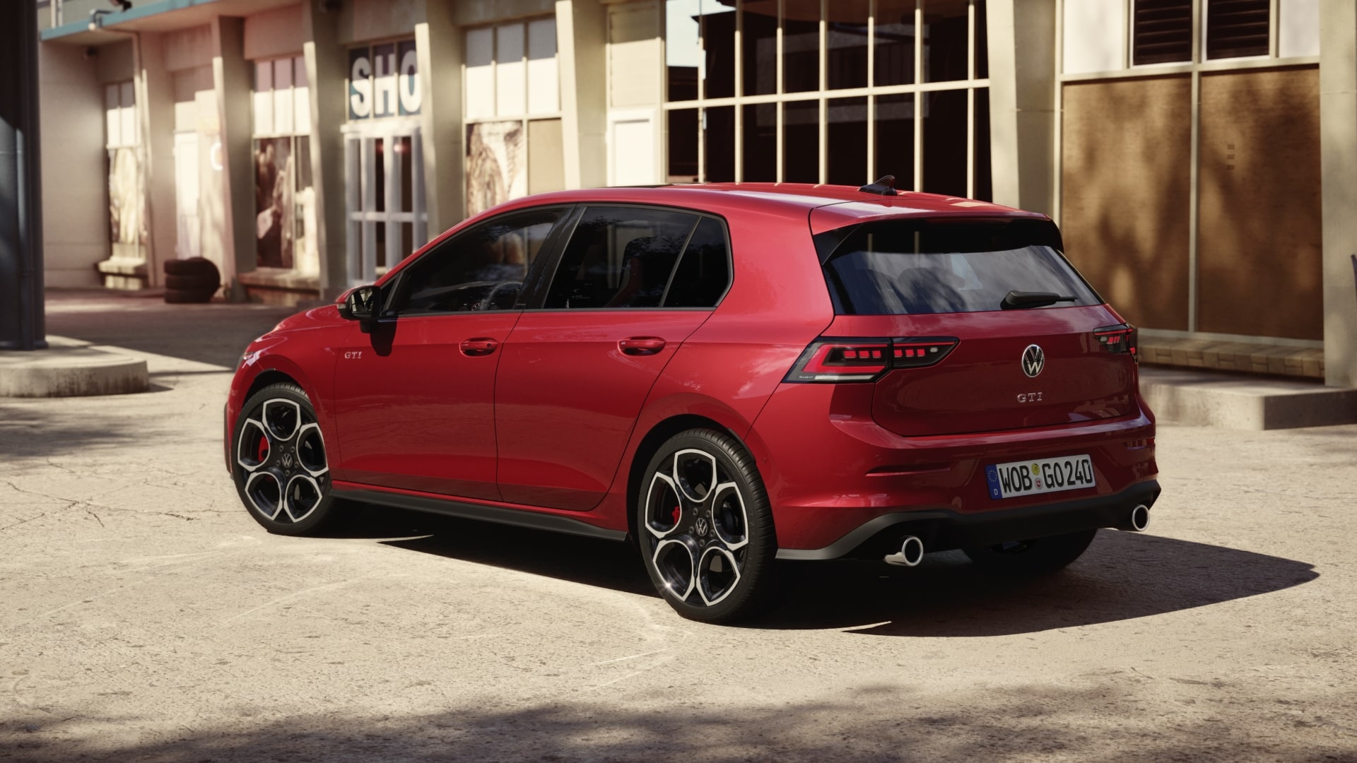 Sporty interior of a Volkswagen Golf GTI featuring comfortable seats.